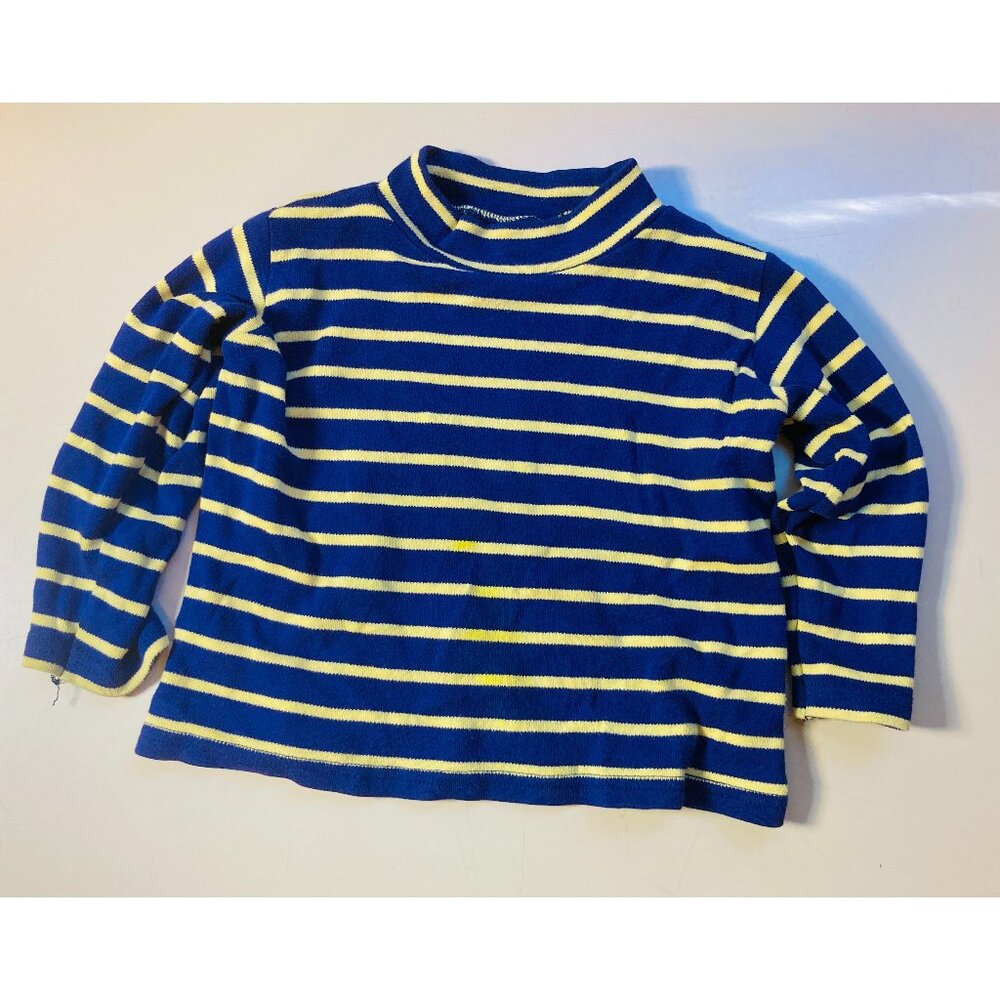 Vintage Stripe Mock Turtleneck